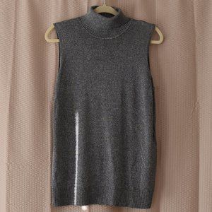NWT Joseph A. Gun Metal Turtleneck Sleeveless Top XL